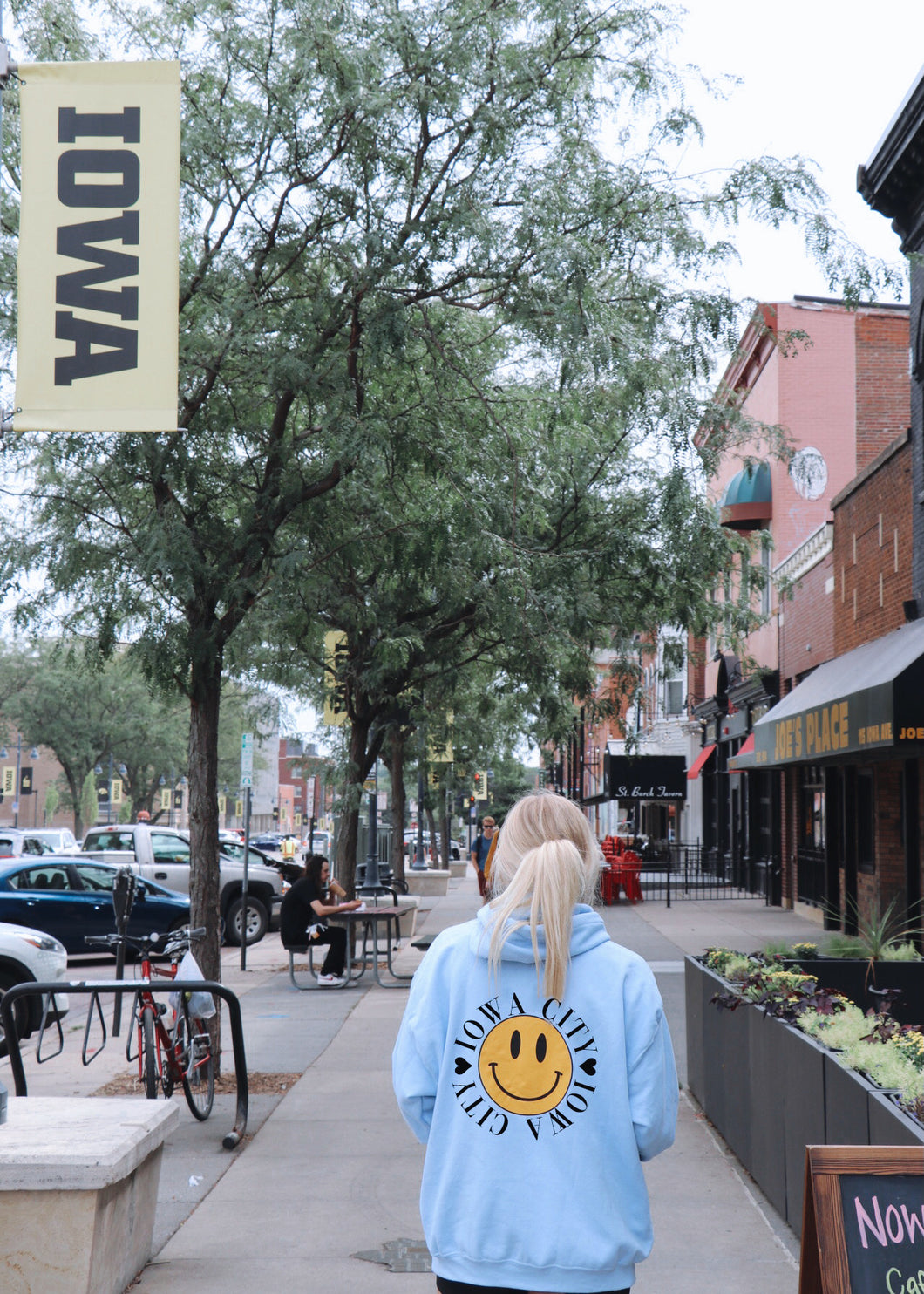 Hawk Hoodie: smiley ia city